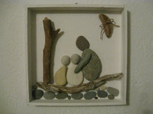 Laden Sie das Bild in den Galerie-Viewer, Handgemachtes Natursteinbild Traumsteinbild Liebe Familie Partnerschaft