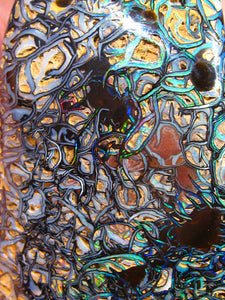 GEM Boulder Matrix Opal Nuss sensationelles Muster mit vorschau VIDEO - Repps-Opal