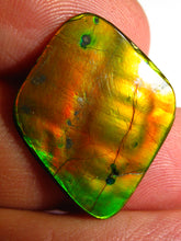 Laden Sie das Bild in den Galerie-Viewer, GEM Rarrr Doppelseiter Imperial Ammolith/Ammolite Stein mit Vorschau Video - Repps-Opal