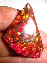 Laden Sie das Bild in den Galerie-Viewer, Doppelseiter Imperial Drachenschuppen Ammolith/Ammolite Stein mit Vorschau Video - Repps-Opal