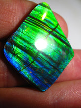 Laden Sie das Bild in den Galerie-Viewer, GEM Rarrr Doppelseiter Imperial Ammolith/Ammolite Stein mit Vorschau Video - Repps-Opal