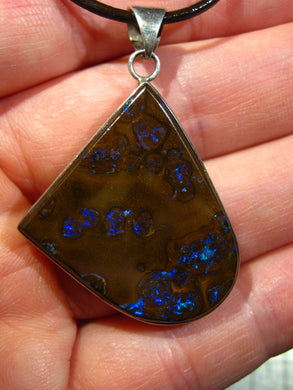 Boulder Opal Anhänger mit 925 Silberfassung