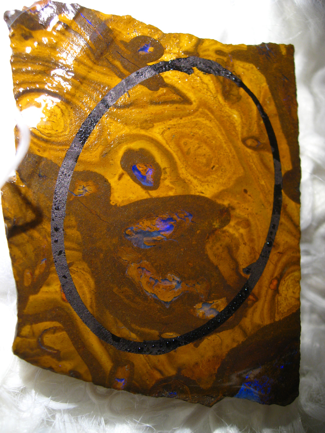 255 cts Australien Roh/rough Yowah Boulder Matrix Opal Muster Vorlage am Stein - Repps-Opal