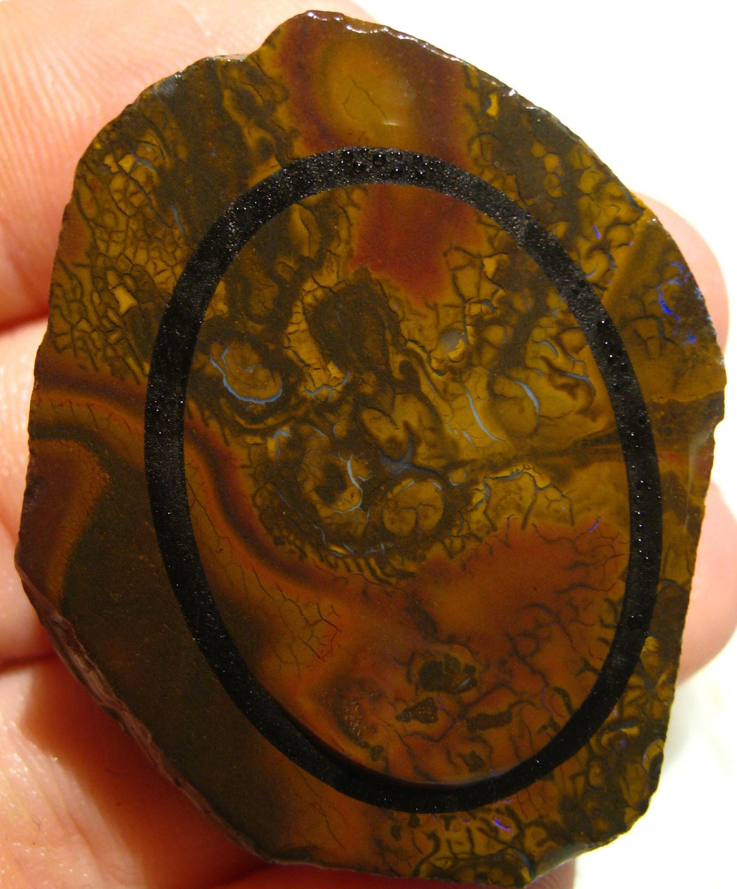 121 cts Australien Roh/rough Yowah Boulder Matrix Opal Muster Vorlage am Stein - Repps-Opal