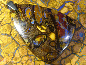 GEM Boulder Matrix Opal Anhänger DOPPELSEITIG A8 - Repps-Opal