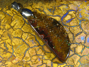 Boulder Matrix Opal Anhänger DOPPELSEITIG A10 - Repps-Opal