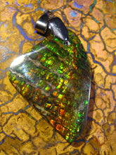 Laden Sie das Bild in den Galerie-Viewer, GEM Ammolite Drachenschuppen Ammolith Anhänger - Repps-Opal