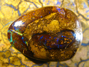 GEM Boulder Opal Anhänger Cabochon mit Vorschau Video PC040 - Repps-Opal