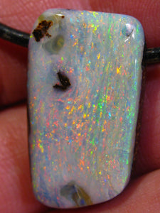 EXKLUSIVER GEM Multicolor Boulder Opal Anhänger  VORSCHAU Video Traumhaftes Feuer
