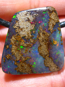 GEM Boulder Opal Anhänger mit Vorschau Video B21 - Repps-Opal