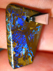 GEM Boulder Matrix Opal Anhänger aus Koroit VORSCHAU Video Traumhaftes Muster und Feuer - Repps-Opal