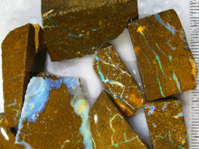 Laden Sie das Bild in den Galerie-Viewer, 460 cts Australien Roh/rough Boulder Opale Sammler Schleifer VORSCHAU VIDEO - Repps-Opal